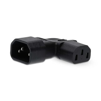 Nedis Nedis C13 (haaks/links) - C14 stroomadapter | zwart