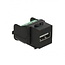 USB-A - terminal block Keystone module | USB2.0 | zwart