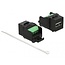 USB-A - terminal block Keystone module | USB2.0 | zwart