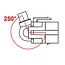 USB-A haaks (110° boven) Keystone module - USB-C (m) | USB2.0 | zwart | 1,5 meter