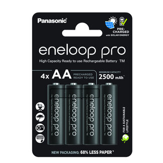 OTB Panasonic eneloop pro 4x AA 2500mAh - 4er Blister (BK-3HCDE/4CP)