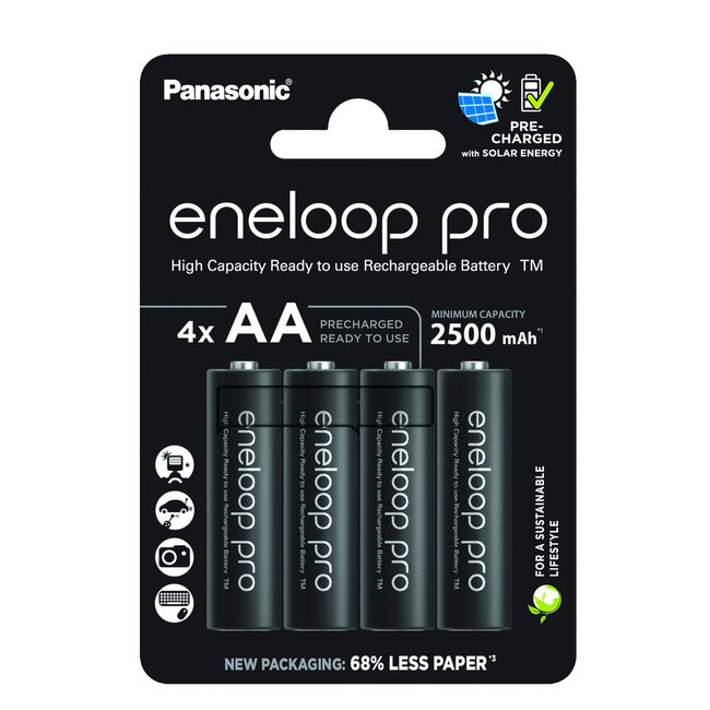 Panasonic eneloop pro 4x AA 2500mAh - 4er Blister (BK-3HCDE/4CP)