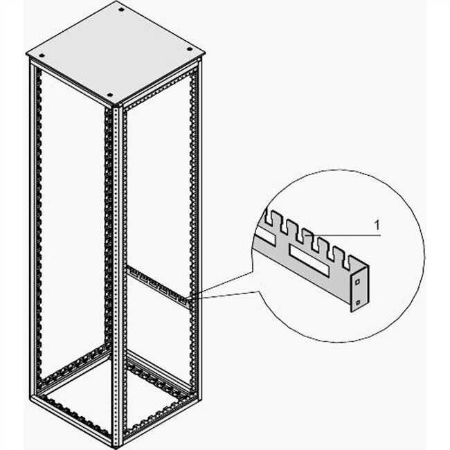 SCHROFF Varistar kabelopvangrail voor kastbreedte, 600W