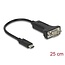 Delock Adapter USB Type-C™ to 1 x Serial RS-232 D-Sub 9 pin male with nuts 25 cm