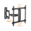 Cavus Muursteun dubbele arm 37-55'' VESA frame