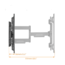 Cavus Muursteun dubbele arm 37-55'' VESA frame