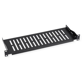 Value 19 inch legplank | 15 cm diep | max. 10 kg | 1U | zwart
