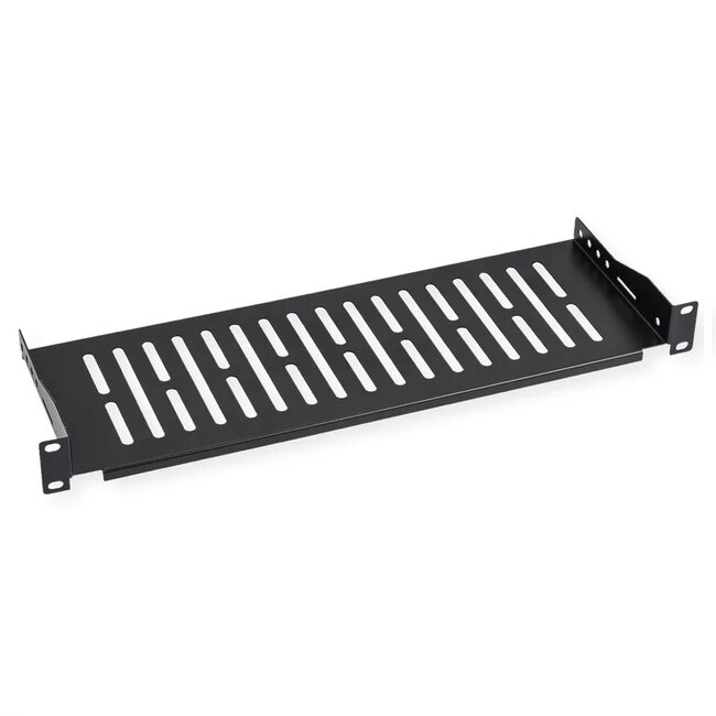 19 inch legplank | 15 cm diep | max. 10 kg | 1U | zwart