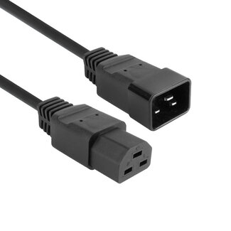 ACT C21 - C20 stroomkabel voor UPS/PDU | 3x 2,50mm | zwart | 2 meter