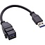 USB-A Keystone module - USB-A (m) | USB3.0 5 Gbps | zwart | 0,20 meter