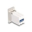 USB-A Keystone module | met inbouwframe | USB3.0 5 Gbps | wit