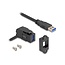 USB-A haaks (45°) Keystone module - USB-A (m) | met inbouwframe | USB3.0 5 Gbps | zwart | 0,30 meter