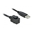 USB-C Keystone module - USB-A (m) | USB2.0 | zwart | 0,25 meter