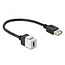 USB-C Keystone module - USB-A (v) | USB2.0 | wit | 0,25 meter