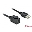 USB-C Keystone module - USB-A (v) | USB2.0 | zwart | 0,25 meter