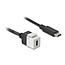 USB-C Keystone module - USB-C (m) | USB3.0 5 Gbps | wit | 0,25 meter
