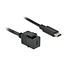 USB-C Keystone module - USB-C (m) | USB3.0 5 Gbps | zwart | 0,25 meter