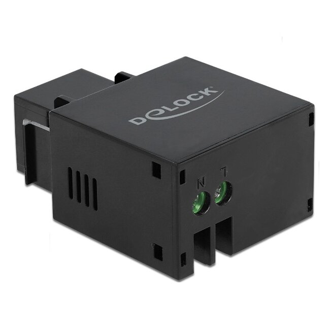 USB-A - terminal block Keystone USB-lader module | 10,5W | zwart