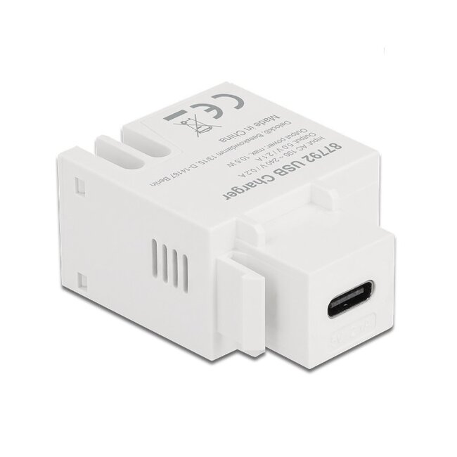 USB-C - terminal block Keystone USB-lader module | 10,5W | wit