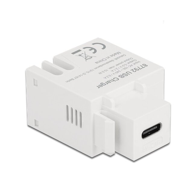 USB-C - terminal block Keystone USB-lader module | 10,5W | wit
