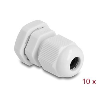 InLine Kabelwartel | PG7 | 3-6,5 mm | IP68 | grijs | 10 stuks