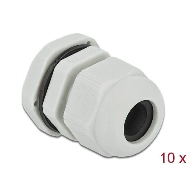 Kabelwartel | PG13.5 | 6-12 mm | IP68 | grijs | 10 stuks