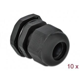 DeLOCK Kabelwartel | PG16 | 10-14 mm | IP68 | zwart | 10 stuks