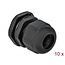 Kabelwartel | PG16 | 10-14 mm | IP68 | zwart | 10 stuks