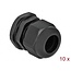 Kabelwartel | PG21 | 13-18 mm | IP68 | zwart | 10 stuks