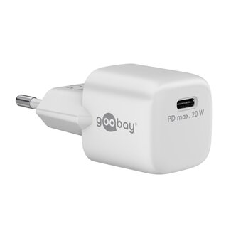 Goobay Goobay nano USB thuislader | 1x USB-C PD | GaN | 20W | wit