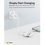 Goobay nano USB lader | USB-C PD + USB-A QC | GaN | 20W | wit