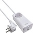 InLine stroom verlengkabel met USB lader | 2x USB-C PD + 1x USB-A QC4+ | GaN | 65W | 1,5 meter