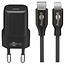 Goobay nano USB-C PD thuislader | 20W | losse Lightning kabel | zwart | 1 meter