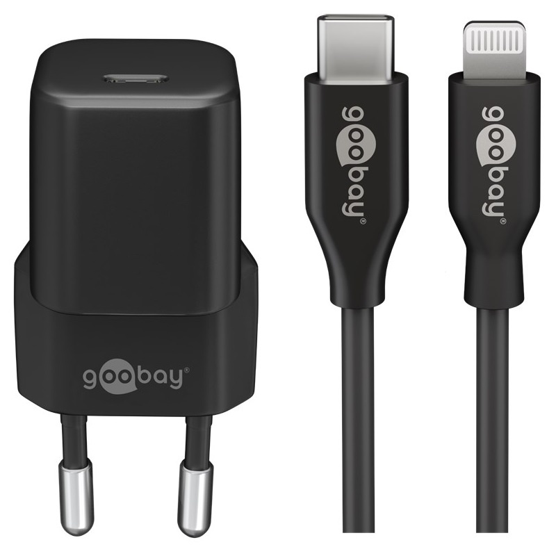 Goobay Lightning/USB-C™ PD Charging Set Nano (20 W) |