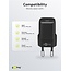 Goobay nano USB-C PD thuislader | 20W | losse Lightning kabel | zwart | 1 meter
