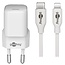 Goobay nano USB-C PD thuislader | 30W | losse Lightning kabel | wit | 1 meter