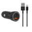 Sinox PRO USB-C PD + USB-A QC autolader | 20W | losse Lightning kabel | 1 meter