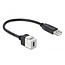 USB-C Keystone module - USB-A (m) | USB2.0 | wit | 0,25 meter