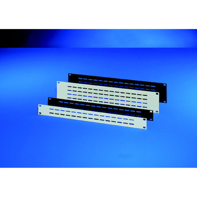 SCHROFF 19" voorpaneel, geventileerd, 3 HE, 2,5 mm, Al, RAL 7035