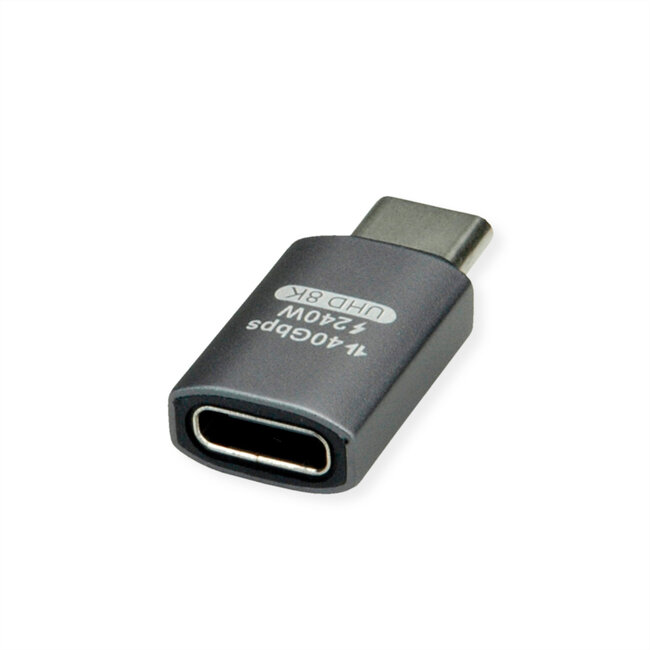 ROLINE USB4 Gen3x2 Adapter, Aluminium, type C, M/F, zilver