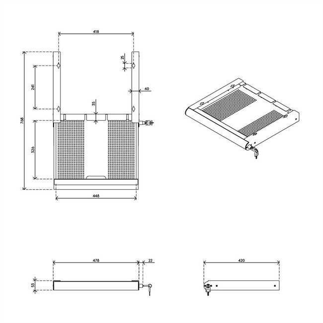DATAFLEX Addit laptop beveiligingslade, 620, om laptops, tablets en smartphones, wit