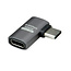 ROLINE USB4 Gen3x2 Adapter, Aluminium, 90° plat, type C, M/F, zilver