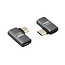 ROLINE USB4 Gen3x2 Adapter, Aluminium, 90° plat, type C, M/F, zilver