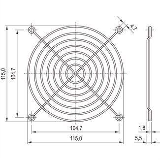 Schroff SCHROFF Metalen beschermrooster, schroefbaar