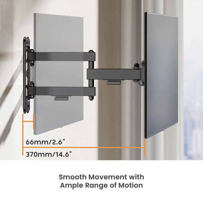 VALUE TV-Wandhalterung, 3 Drehpunkte, 13-43 Zoll, bis 20 kg