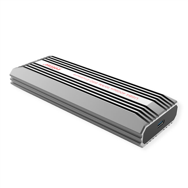 ROLINE Externes SSD-Gehäuse, M.2, NVMe zu USB 4 Gen 3x2 Typ C