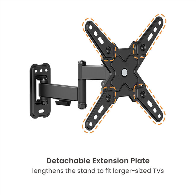 VALUE TV-Wandhalterung, 3 Drehpunkte, 13-43 Zoll, bis 20 kg