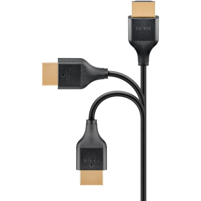 Goobay Slim HDMI™ High Speed Cable with Ethernet 0.5 m