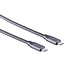 USB-C kabel | USB3.2 20 Gbps | PD 100W | 4K 60Hz | aluminium/nylon | 0,50 meter