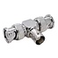 BNC (v) - 2x BNC (m) splitter | T-uitvoering | 50 Ohm